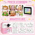 thumbnail image 5 of Freecat Kids Camera Instant Print, Unicorn Birthday Gifts for Girls Boys Age 3-12, 1080P HD Selfie Digital Camera with 32GB SD Card, Portable Camera Toy for 3 4 5 6 7 8+ Year Old Kids.(Pink), 5 of 7