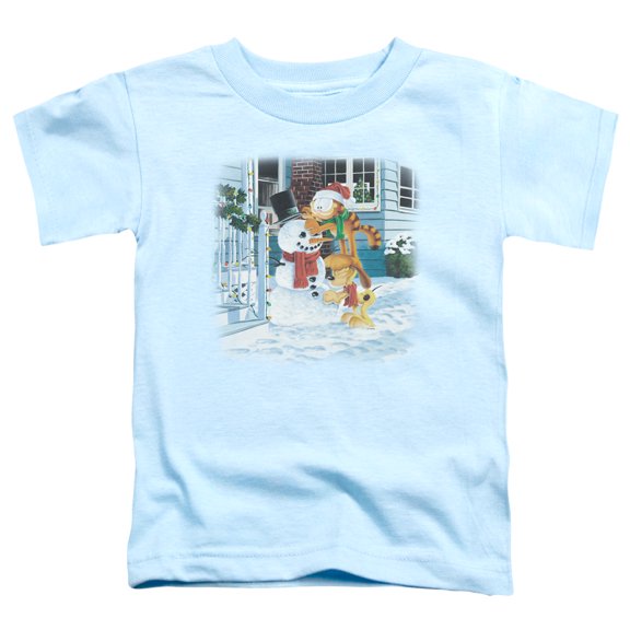 Garfield Snow Fun S/S Toddler T-Shirt Light Blue