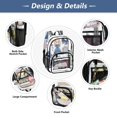 thumbnail image 4 of Iauyy Clear Backpack Heavy Duty PVC Transparent Backpack for College Workplace, Blue Dress, 4 of 8
