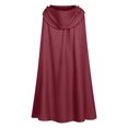 thumbnail image 4 of Hvyesh Halloween Cloak With Hood Renaissance Cape Adult Full Length Medieval Cloak Party Wizard Cosplay Cloaks, 4 of 6