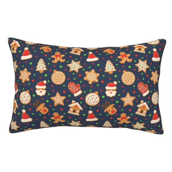 Lukts Holiday Gingerbreads for Pillow Protectors from Dust and Dirt (Pillow core not included)-14"x20"