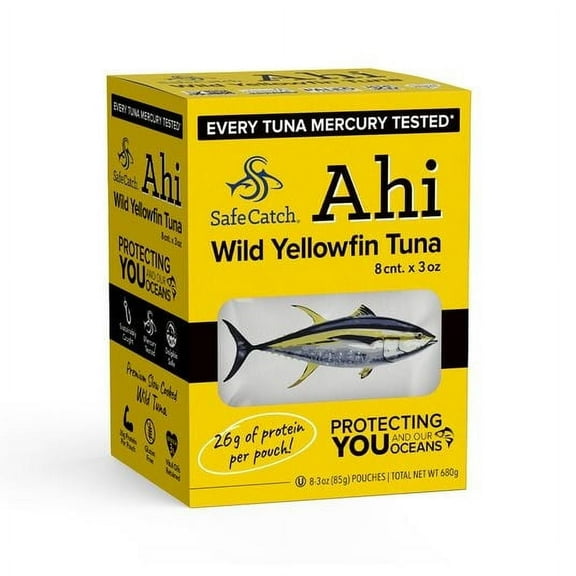 Safe Catch Tuna, Wild Ahi Yellowfin, Pouch - 12 x 3 oz