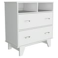 thumbnail image 7 of Miekor Furniture Double Drawer Dresser Arabi, Bedroom, White W4US0009, 7 of 7