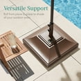 thumbnail image 6 of Best Choice Products Mobile Umbrella Base, Fillable Heavy-Duty Market Stand w/4 Wheels, 2 Locks, 120lb Capacity - Brown, 6 of 8
