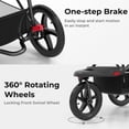 thumbnail image 6 of INFANS Jogging Stroller, Jogger Travel System with Shock Absorbing Suspension Dining Plate Cup Holder Adjustable Backrest, Lightweight Baby Strollers for Newborn, 6 of 9