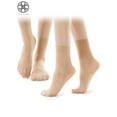 thumbnail image 5 of Luxtrada 10 Pairs Women Nylon Elastic Short Ankle Sheer Stockings Silk Short Socks (Beige), 5 of 5