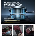 thumbnail image 3 of Pour iPhone 16 Pro Max Étui Magnétique avec Cache Coulissant pour Caméra & Support Réglable & Protecteur d'Écran Intégré, Étui Pare-Chocs Robustes - Noir Nuit, Rouge Vin, 3 of 5