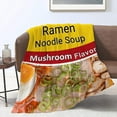 thumbnail image 3 of Mushroom Instant Ramen Noodle Throw Blanket - \u200bSuper Soft Flannel Fleece Blanket for Gifts, Plush Lightweight Fuzzy Cozy Blanket Microfiber for Couch Sofa Bed All Season M 60"x50" for Teens, 3 of 6