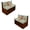 Beige-Highland Cattle Floral, variant on SCRAWLGOD Hippie Daisy Print RV Dinette Cushions Covers Washable 2 Piece Set RV Booth Seat Slipcover Universal Stretch RV Dinette Seat Booth Cover