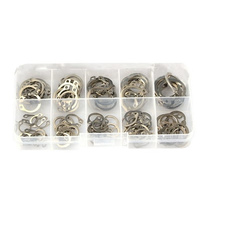 

1 Box of 100pcs Stainless Steel Retaining Circlip M8-M18 C Shape Axle Ring Accessories