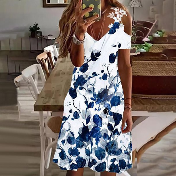 TIANEK Ladies Flowy Mini 2023 Mother's Day Spring Eveing Party