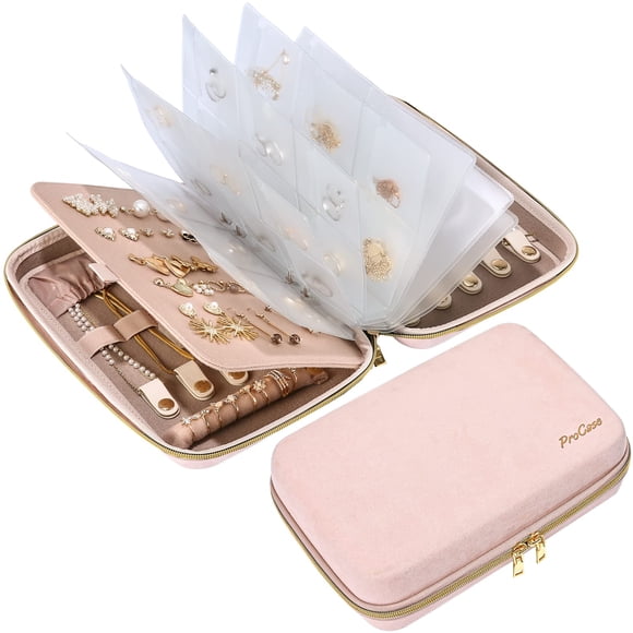 Estuche Organizador de Joyería ProCase 28x20x7 cm Viaje Rosa