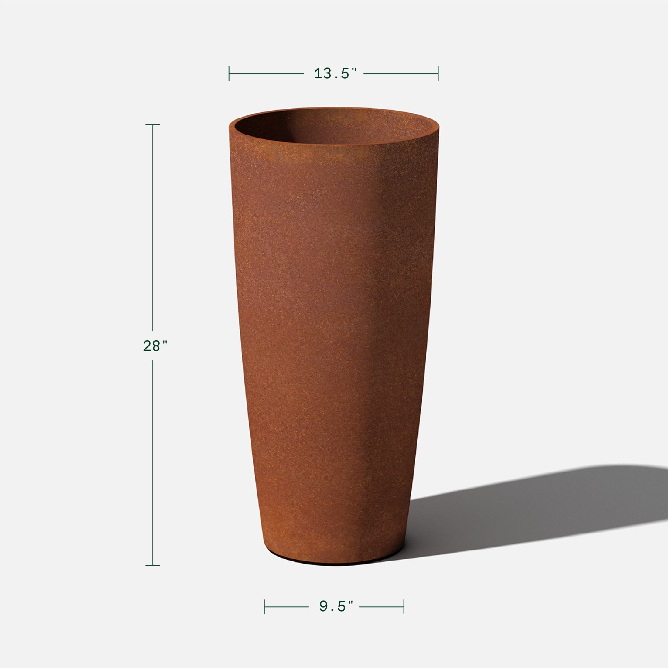 Veradek Patina Series Selena 28" Plastic-Steel Planter