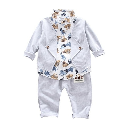 

Baby Suit Clothes Boy Christening Kid Wedding Formal Gentry Bow Tuxedo Party Set Boys Outfits&Set Size 6 Months-3 Years