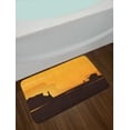 thumbnail image 2 of Desert Bath Mat, Graphic Image Wild West Landscape Silhouette Cactus Sunset Scene in Texas, Plush Bathroom Decor Mat with Non Slip Backing, 29.5" X 17.5", Orange Charcoal Grey, by Ambesonne, 2 of 2