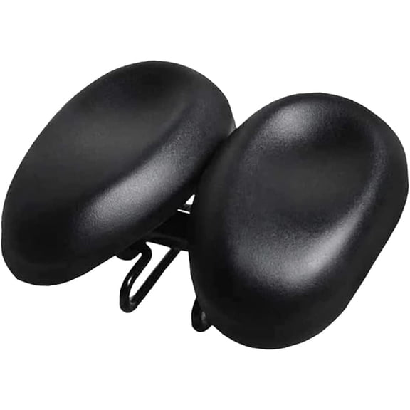 New Noseless Bicycle Seat Comfortable Bicycle Seat for Men Women Ergonomic Soft Double Pad Saddle Cushion Black