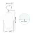 thumbnail image 2 of Unique Bargains Vintage Motel Keychain Blank Hotel Keychains Rhombus Retro Key Tag, Clear White, 16 Pack, 2 of 7