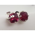 thumbnail image 3 of Square Ruby Sterling Silver Earrings, 3 of 5