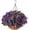 Purple, variant on Artificial Hanging Flowers in Basket, Artificial Petunias Flower Arrangement,12 inch Coconut Lining Basket with Morning Glories Fake Plants for Patio Garden Porch Deck Decoration(Red)