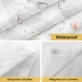 thumbnail image 4 of Easter Rabbit Ears No Hooks Shower Curtain with Snap-in Liner Spring Flowers Pink Floral Easter Eggs Bunny Ears Grey Plaid Shower Curtains for Bathroom, Waterproof, Easy Install, Washable 72"x96", 4 of 9