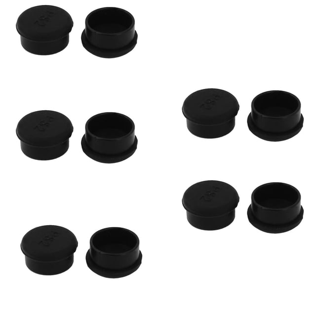 10 Pcs Black Silicone Anti Dust Cover Cap Protector for PS/2 Female Port