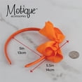 thumbnail image 5 of Motique Accessories Little Girls Headband with Side Grosgrain Bow - Orange, 5 of 5