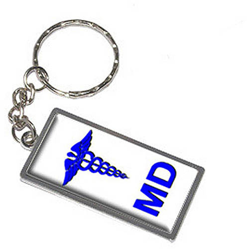 Caduceus Medical Symbol Keychain