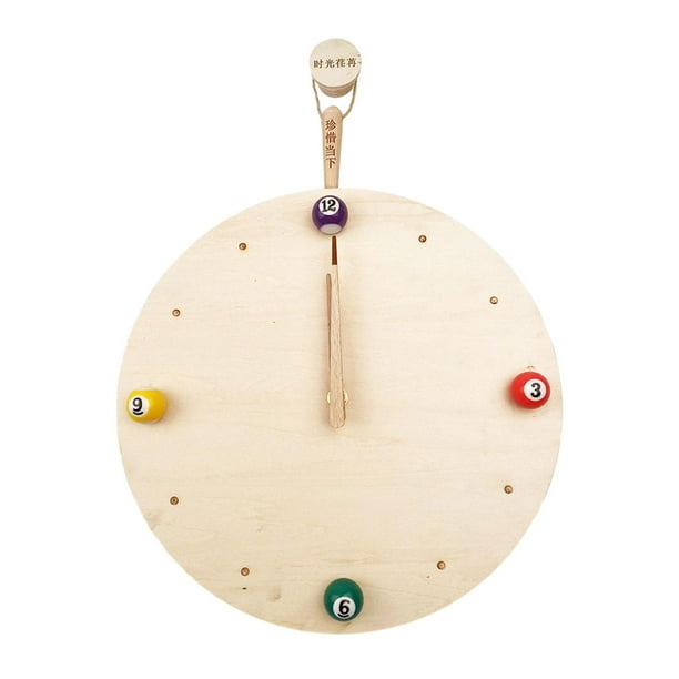 Reloj de pared de bola de piscina, relojes decorativos, reloj de pared grande para colgar en la pared para sala de piscina