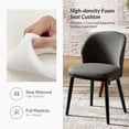 thumbnail image 5 of Upholstered Dining Chairs Set of 6 Armless Side Chairs Solid Wood Legs Restaurant Kitchen Charcoal, 5 of 7