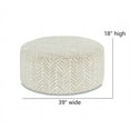 thumbnail image 4 of Southern Home Furnishings Passageway Vanilla Polyester Cocktail Ottoman in Beige, 4 of 5