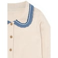 thumbnail image 5 of Modern Moments by Gerber Toddler Girl Pointelle Collared Cardigan Sweater, Sizes 12M-5T, 5 of 9