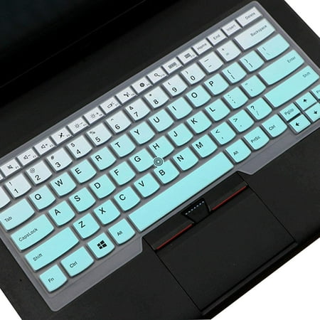 Masino Silicone Keyboard Cover Ultra Thin Protective Skin For Lenovo 14 Thinkpad E Series Laptop E490 E480 E470 E470c E475 E460 E465 E450 E455 E440 E430 Keyboard Skin Gradient Turquoise Blue