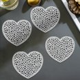 thumbnail image 1 of Silver 4 Pack Placemats Round Placemat10cm Placemats Round Placemats Waterproof Oilproof Table Placemats, 1 of 3