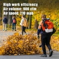 thumbnail image 3 of 80CC 900 CFM Leaf Blower - 2 Stroke Backpack Gas Powered Leaf Blower, Grass Lawn Blower Air Cooling Gasoline Backpack Grass Blower, Backpack Snow Blower for Garden, 3 of 9