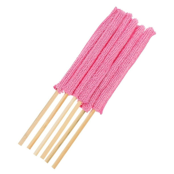 Small Cleaning Brushes Practical Glass Cleaner Designed For Daily Life 26.5x2cm Pink 6Pcs