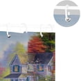 thumbnail image 5 of Coolnut House Landscape Bathroom Waterproof Shower Curtain Set Bathtub Curtain with 12 Hooks for Bathroom Decor,Hotel,Room,60x72Inch, 5 of 6