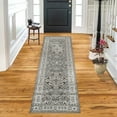thumbnail image 5 of Superior Glendale Oriental Medallion Indoor Runner Rug, 2'7"x8', Gray, 5 of 5