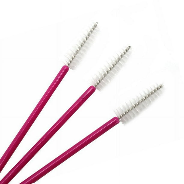 Mini cepillo de nailon desechable, portátil, de color, para pestañas, en espiral, para cejas, cepillo de pestañas, peine de maquillaje