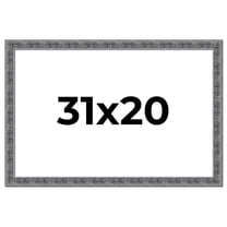 31x20 Frame Silver Black Rustic Sonoma Solid Wood Picture Frame | 1.5 Inch Moulding Width |