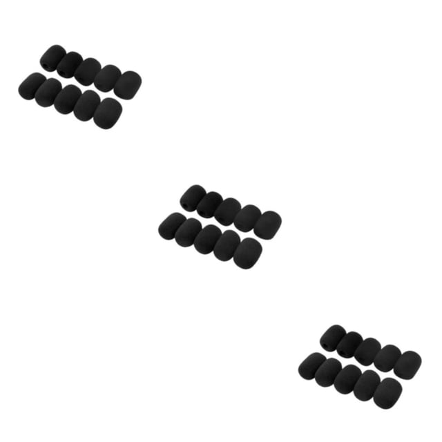 Injueey Fundas de esponja para micrófono y altavoz de fibra, 10 Uds., redondas en general y no se deforman fácilmente, antiespray, 34*22*8mm Type1 NO1