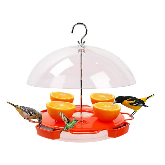 Comedero Para Pájaros Colgante Para Exteriores, Dispensador De Alimentos, Estación De Alimentación A Prueba De Ardillas Con Techo Transparente Para Balcón, Patio, Jardín, Parque Yuarrent TO004274-00