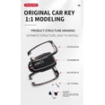 thumbnail image 7 of 3 Button Key Fob Cover Compatible with Toyota 2018-2023 Camry RAV4 Highlander Avalon C-HR Prius Corolla GT86 Keyless Silicone & Metal Key Case with Keychain, 7 of 7