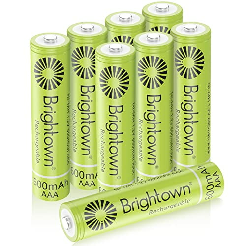 8Pack Rechargeable AAA Batteries 600mAh, NiMH 1.2V PreCharged Triple