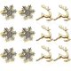 thumbnail image 1 of 12Pcs Christmas , Gold Silver Color Christmas Deer Snowflake Napkin Buckles Set, 1 of 5