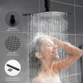 thumbnail image 5 of Zovajonia Matte Black Shower System 12 Inches Shower Faucet Set,  Rain Shower Head with Handheld Spray Bathroom Ceiling Mount Shower Fixtures, 5 of 9