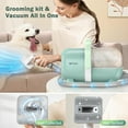 thumbnail image 2 of 6-in-1 Dog Grooming Kit, Pet Grooming Vacuum for Shedding, Dog Hair Vacuum with Clipper Nail Trimmer Grinder, Pet Brush Groomer at Home, Low Noise Cats Hair Remover, 1.5L Dust Cup, Green, 2 of 10