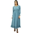 thumbnail image 1 of Bimba Robe Maxi Longue Décontractée en Coton pour Femme à Taille Smockée, 1 of 8