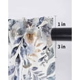 thumbnail image 6 of Christmas Tier Curtains 45 Inch Length,Sheer Curtains for Bedroom Living Room Window Blue Poinsettia Eucalyptus Snowflake Winter Small Half Window Kitchen Curtains & Drapes 27.5"x45" 2 Panels, 6 of 6
