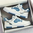 thumbnail image 2 of Men's Patchwork Design Skate Shoes With Good Grip, Breathable Lace-up Sneakers, 2 of 4