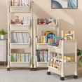 thumbnail image 4 of Yanerim Movable Storage Rack Multifunctional Storage Organizer with 360 Degree Rotating Wheels Trolley Bookshelf Storage Rack for Kitchen Bathroom Dining, 4 of 8